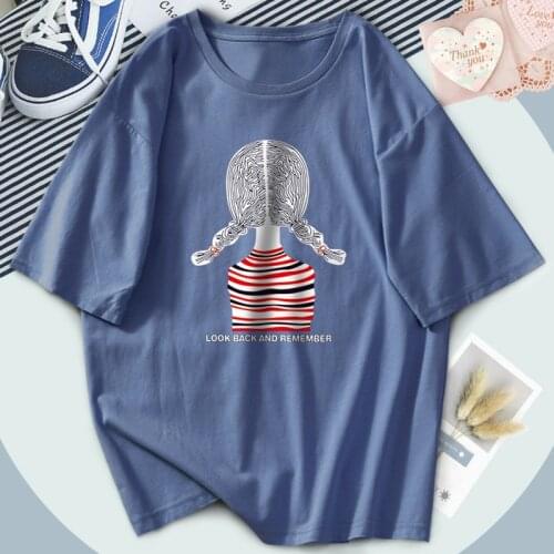 2021 Summer Fashion T-Shirt Cartoon Girl Graphic Shirts Women Tops Base O-neck Black Tees Harajuku Gothic Funny Lady Camisetas