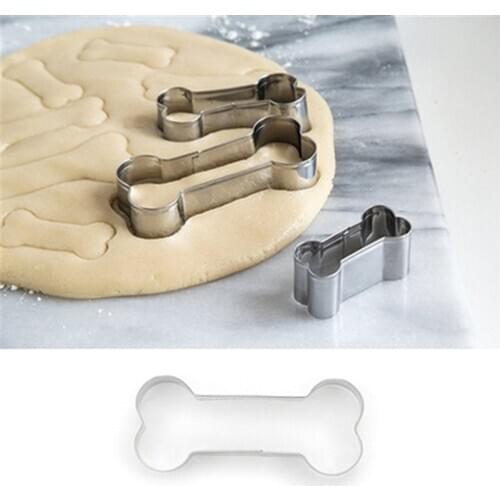3/5pcs/Set Stainless Steel Cookie Cutter Bakeware Dog Bone Shape Cookie Biscuit Mold DIY Kitchen Cooking Cookie Tools supply