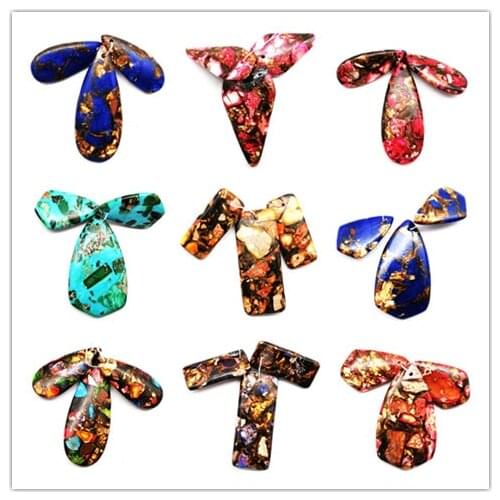 3pcs Beautiful Mixed Stone&mixed shapes Pendant Bead set yl052201
