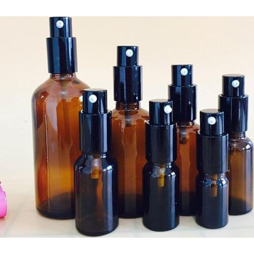 5-100ml Mini Spray Bottle Refillable Press Pump Glass Spray Bottles Essential Oil Perfume Atomizer Travel Sub-bottling Bottles