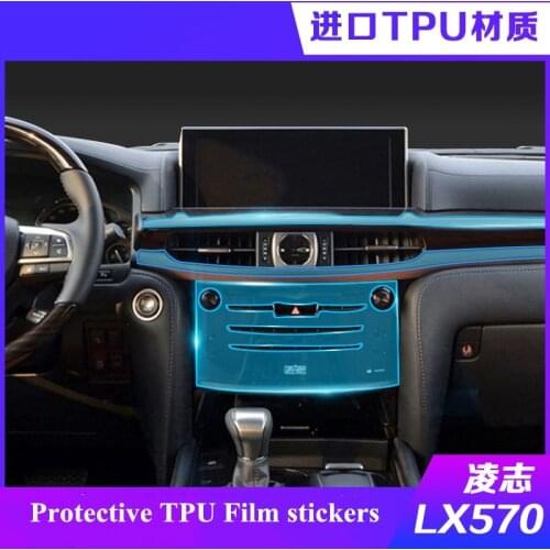 CAR Sticker For Lexus transparent Protective TPU Film stickers for Lexus LX570 LX Console Gear Car styling accessories