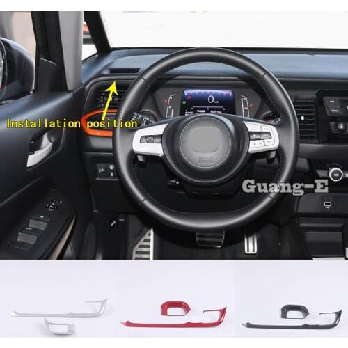 Car Styling Garnish Detector Dashboard Meter Instrument Panel Gauge Frame Trim Vent Outlet For Honda Fit Jazz 2020 2021