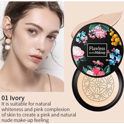 Mushroom Head BB Air Cushion Foundation CC Cream Concealer Whitening Makeup Cosmetic Waterproof Brighten Face Base Tone TSLM1