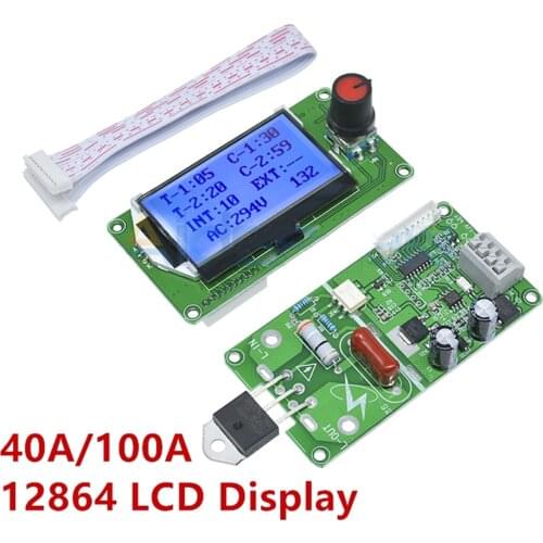 LCD Digital Pulse Encoder Spot Welder Controller Module 100A 40A for 18650 Lithium Battery / Battery Group Spot Welding Machine