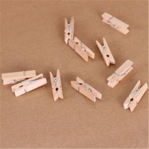 D07-26 a large number of spot color photo wall wooden logs color wooden clip clip DIY 3.5CM Stationery for office supplies