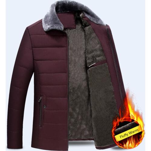 Men Thick Faux Fur Collar Fleece Jacket Parka Male Long Sleeve Mens Green Winter Parkas Plus Size Warm Fluffy Boys Coat Solid