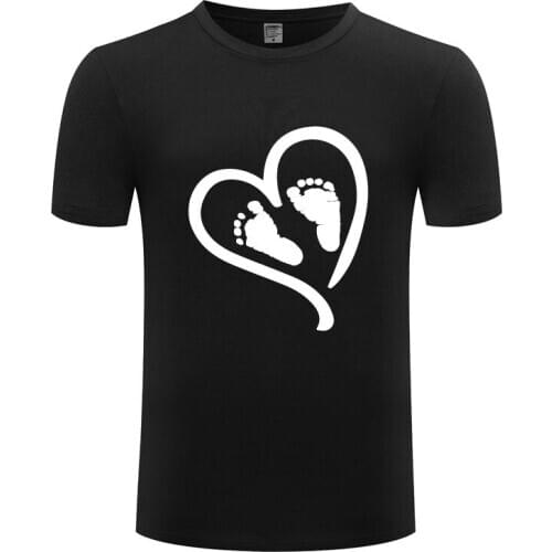 Heart Feet Novelty Cartoon T Shirts Men Summer Short Sleeve O-Neck Cotton Tshirt Casual Male Fitness T-Shirt Streetwear Homme