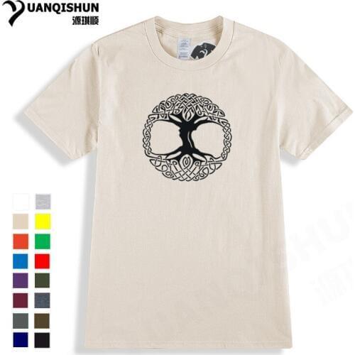 Lush Tree Of Life Circular Pattern Printing Tshirt Boutique 16 Colors Pure Cotton T-shirt Free Shipping Casual Custom Unisex Tee