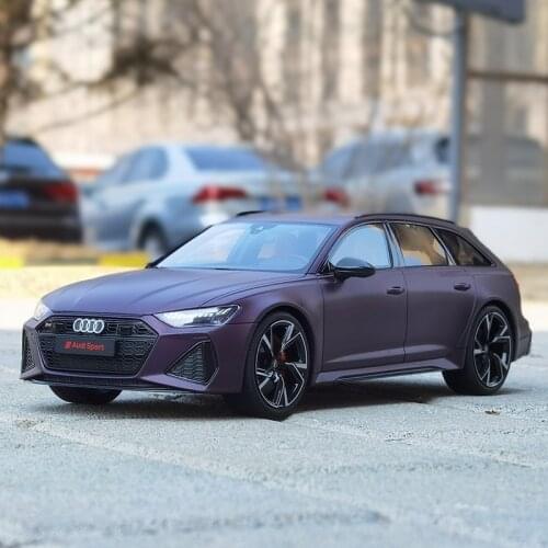 GT Spirit 1/18 For Audi RS6 AVANT C8 Wagon Purple Diecast Model Car Resin Seal up New Gift Collection Ornaments Display