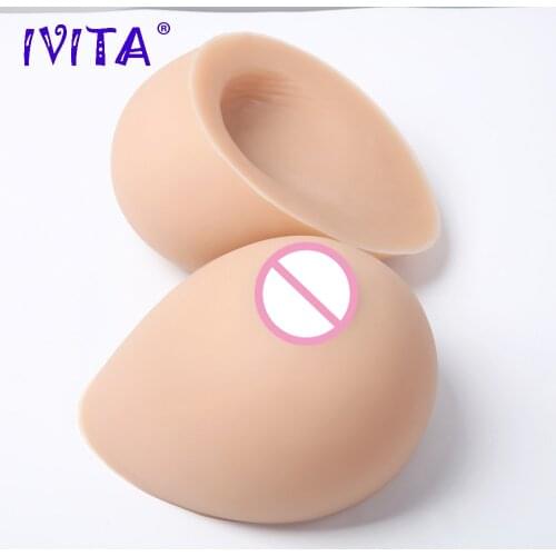 IVITA Artifical Fake Boobs Silicone Breast Forms H Cup False Breasts for Crossdresser Transgender Drag Queen Shemale Mastectomy