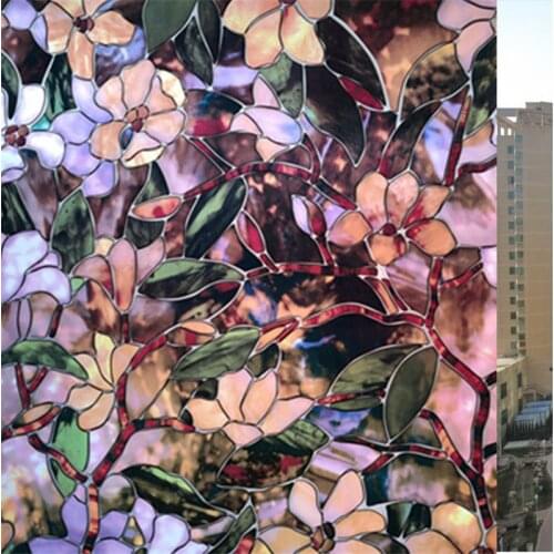 Painted heart blue color static electricity glue-free glass film living room bedroom bathroom opaque privacy sunscreen film