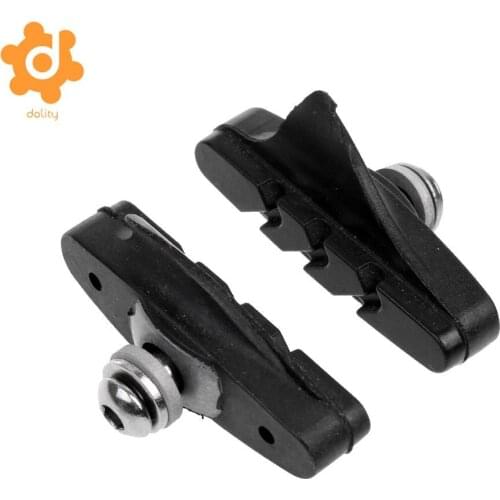 MagiDeal 2Pcs Rubber Brake Blocks/Pads/Holder/Shoes Durable pad for Road Bike Bicycle Fixie Gear Bicycle -Black