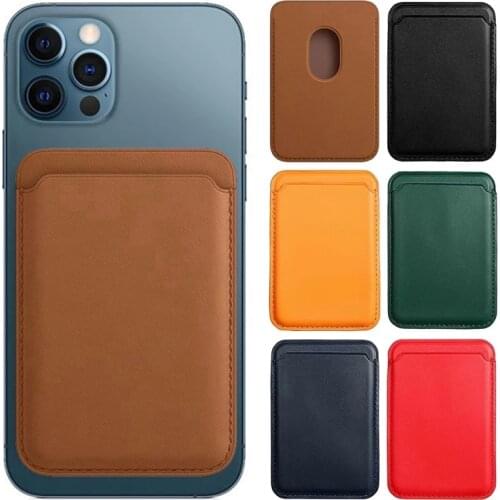 For Magsafe Magnectic Card Case For iPhone 12 Pro Max 12Mini Macsafe Card Slots Magnet Adsorption Magsafing Leather Wallet Cover