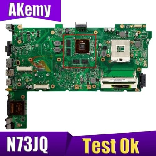 For Asus N73JN N73JQ N73JF Motherboard 60-NZXMB1100-E18 Main Board 8 Memory Rev2.0 Mainboard 3RAM 100% tested ok