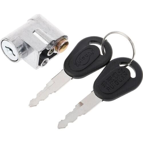Ignition Switch Battery Safety Pack Box Lock + 2 key For Motorcycle Electric Bike Scooter E-bike