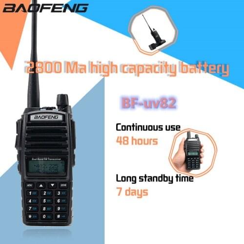 Baofeng UV-82 5W Walkie Talkie VHF/UHF Dual Band UV82 Dual PTT Two Way Radio Dual Band UHF VHF Radio 10 KM Baofeng UV-82 HP
