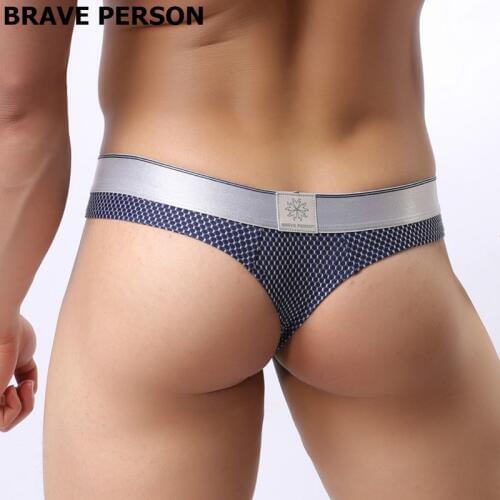 Brand Sexy Underwear Men Briefs Male Panties Breathable Low-waist Bikini Briefs Brave Person Size S-XL Underpants