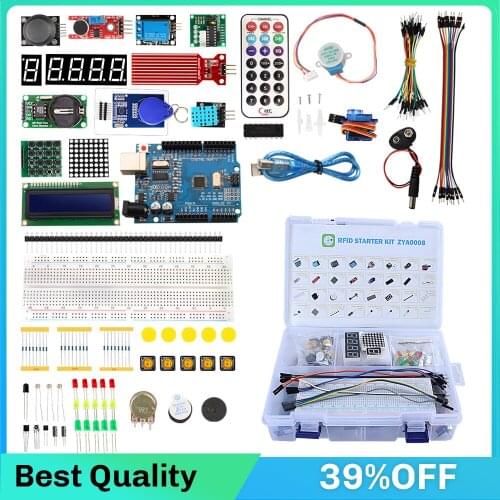Super Starter Kit for Arduino UNO R3 CH340G/Breadboard / SG90 Servo / LED display / jumper Wire / Channel Relay Module