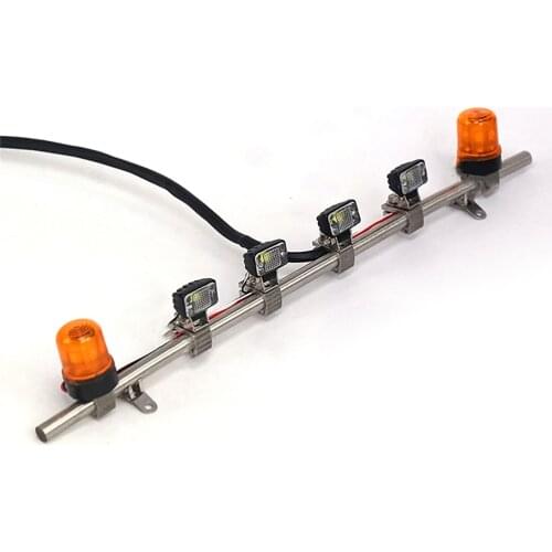 LED Spotlight Revolving Lamp Spotlight Set Cab Dome Light for Tamiya 1/14 RC Truck Tractor Engineering Vehicle Rescue Vehicle