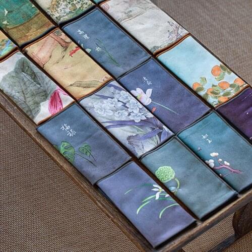 Chinese style Suede Tea Towel Household Zen Tablecloth Tea Cloth High-end Thicken absorbent Teapot Tea Table Mat Tea Napkin