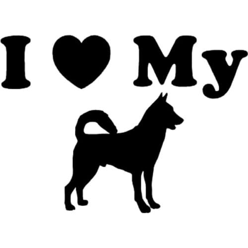 13.2CM*9.3CM I Heart My Canaan Dog Love Vinyl Sticker Decal Car Black/Silver C10-00177