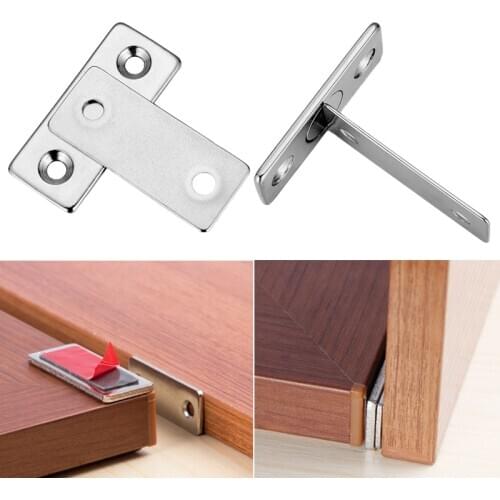 2Pcs/set Magnet Door Catch Strong Door Closer Catch Latch for Furniture Cabinet Cupboard with Screws Ultra Thin