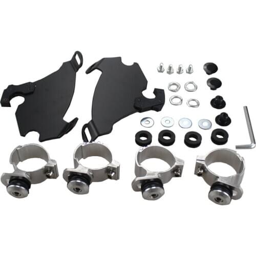 33mm-39mm Motorcycle Gauntlet Headlight Fairing Black Trigger Lock Mount Kit For Harley Sportster 883 XL883N