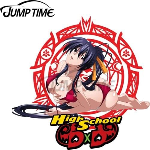 JumpTime 13 x 10.5cm Akeno Himejima Car Stickers and Decals Anime Fashion Occlusion Scratch Waterproof Decor Personality Deal