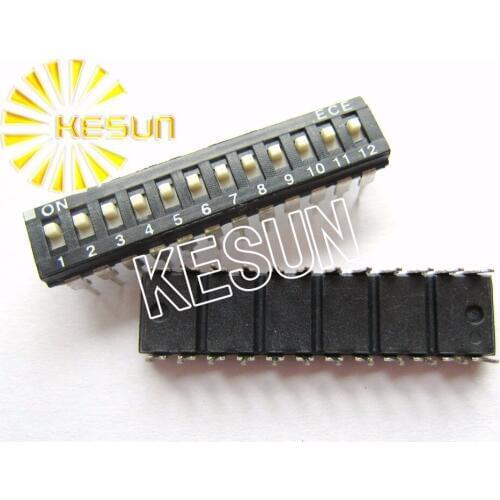 FREE SHIPPING 10PCSx 100% Original EAH112 12 Position 2.54mm Black DIP Switch EAH112EZ