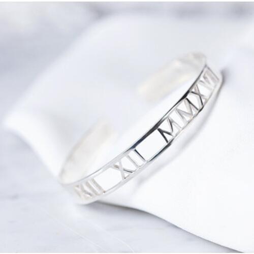 Custom Coordinates Cuff Bracelet Personalized Name Roman Numeral Wedding Date Bangle Adjustable Women Jewelry Bridesmaid Gifts