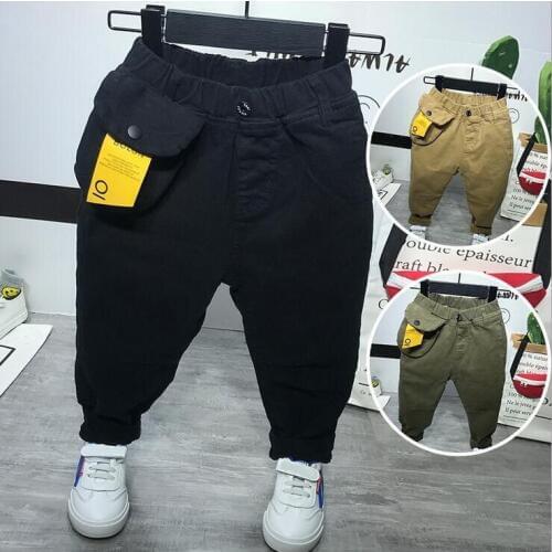 Spring and autumn boy cargo pants childrens casual sports pants 2019 new childrens wear baby baggy pants 2-6years