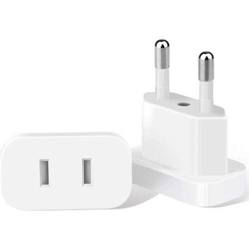 4MM US Jack to EU Plug Outlet Travel Charger Power Socket Adapter USA to Europe European Regulation Charging Converter Plug