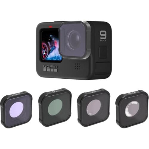 Action Camera Lens Filters for GoPro Hero 9 Black CPL UV ND 8 16 32 64 Squarer Accessories Color Filter Aluminium