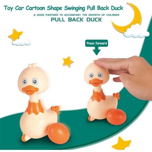 Toy Car Cartoon Shape Swinging Pull Back Duck Sliding Cars Kid Educational Toy for Children