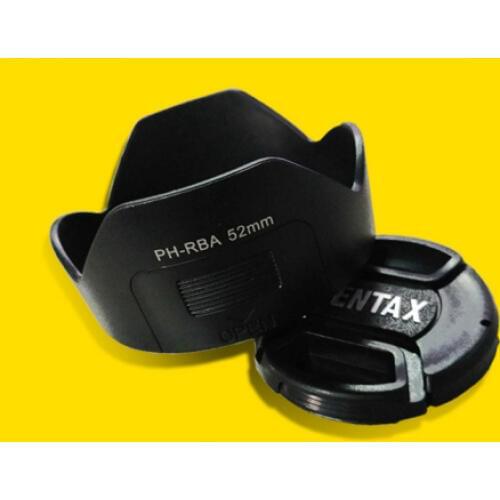 2 in1 PH-RBA 52mmFlower lens hood + Lens cap cover For pentax KR KX KM K30 K5 II K7 18-55mm