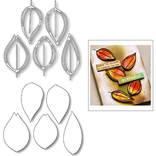 2020 New Plant Maple Leaf Layering Flower Leaves Embossing Metal Cutting Dies Cut For Making Greeting Card Scrapbooking No Stamp