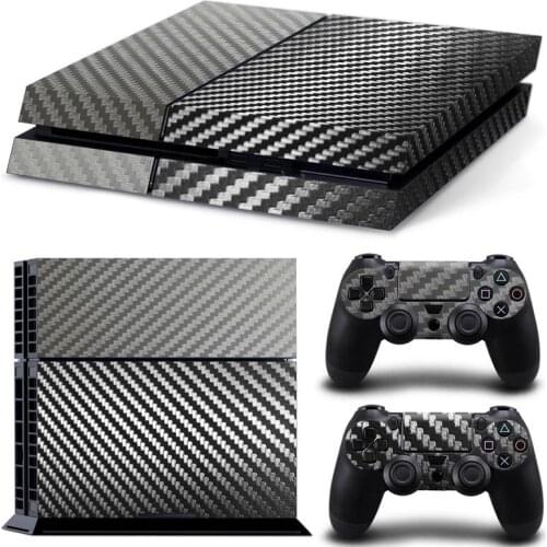 Carbon Fiber Matte Style PS4 Skin Sticker for Playstation 4 Console & 2 Controllers Decal Vinyl Protective Skins Style 8