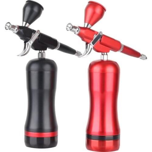 Cheap Cordless Airbrush Compressor Kit High PSI Dual Action Spray for Art Model Body Paint Artist Makeup Nail Tattoos Cake Tools