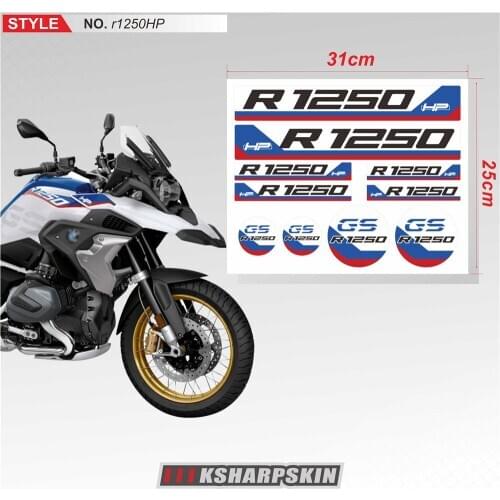 New Motorcycle Sticker Body Reflective Waterproof Body Fuel Tank Tail Box Logo Decals Kit Set For BMW R1250HP R1250GS r1250gs hp