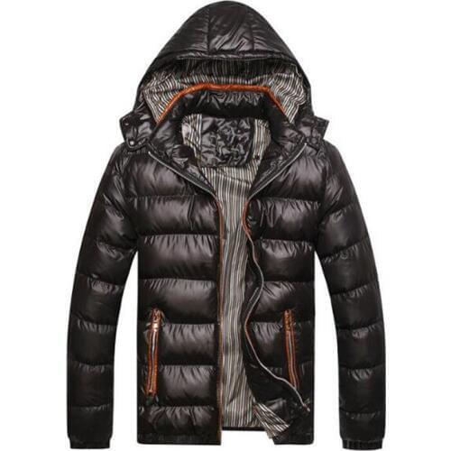 New Warm Fashion Men Feather Hooded Down Jacket Pure Color Boutique Mens Feather Down Coat Thin Light Jackets