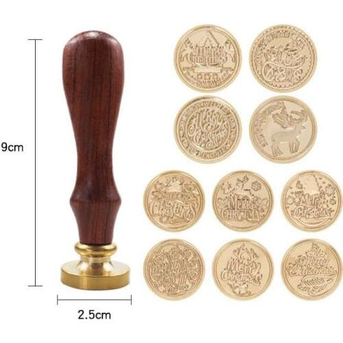 Retro Christmas Halloween fire paint seal hand account seal fire paint seal copper head seal