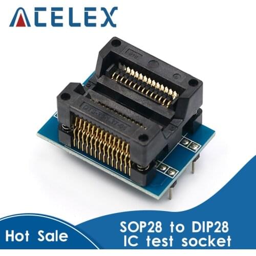 SOP28 to DIP28 Adapter Socket Wide 300mil IC SOIC28 to DIP28 SOP16 to DIP16 SOP20 to DIP20 IC programmer socket adapter