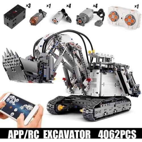 Mould King Technic series Liebherrs R9800 Terex RH400 Toys 13130 Mining Excavator Model Building Blocks Bricks 42100