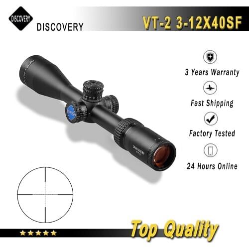 DISCOVERY VT-2 3-12X40SF Side Focal Rifle Scope MIL Dot Reticle Locking Turrets Optics Sight Tactical Riflescope for Hunting