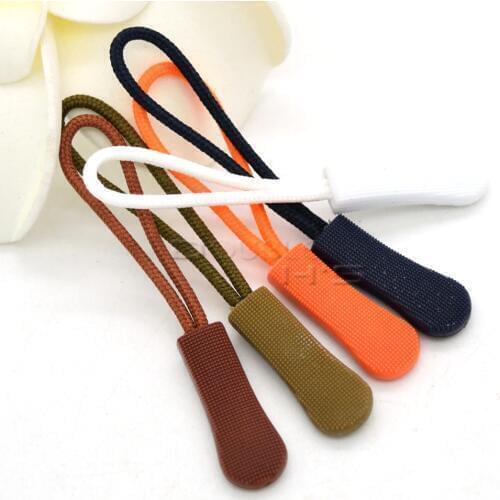 500pcs/lot Mix Color Cord Zipper Pull Strap Lariat Black For Apparel Accessories