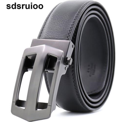 Mens Fashion Automatic Buckle Leather Luxury Designer Business Male Belt Waist Strap Belts for Men Noble