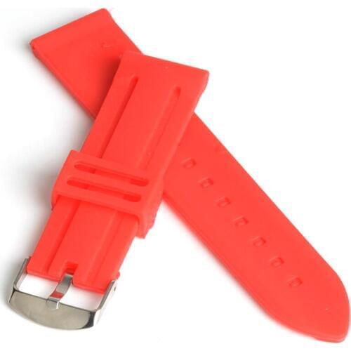 Men Women Watch Band Red Silicone Strap Watch Bracelet Watchband for Watch Sport Student Correa reloj pulseira relogio 22mm