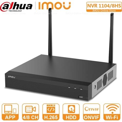 Imou 4/8 Channels P2P Network Video Recorder Supports ONVIF and RTSP Protocol Smart H.265/Smart H.264 Wireless Cascading NVR