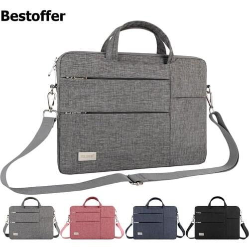 Laptop Messenger Bag Case for Macbook Dell HP 13.3 15.6 14.1 15.4 Women Men Water Repellent Satchel