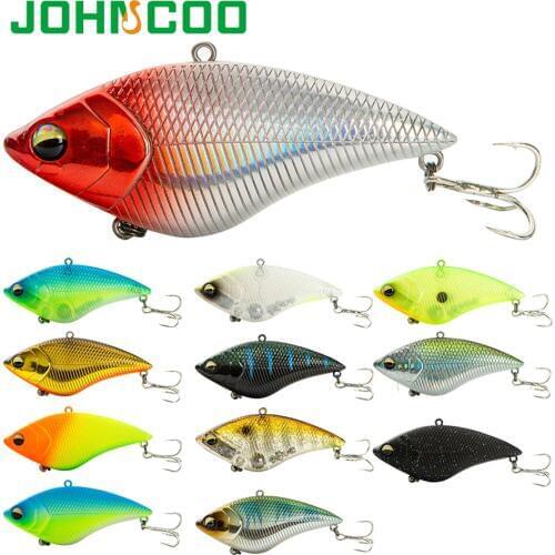 JOHNCOO 70S Sinking Vibration Fishing Lure 14.7g Hard Artificial Bait VIB Hard Plastic Lure Winter Ice Fishing Trout Tackle
